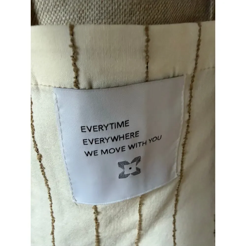 Distretto12 Men’s Tan Linen Blend Sport Coat Blazer Size 48 Italy